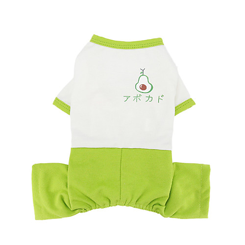 

Dog Cat Jumpsuit Pajamas Avocado Basic Adorable Cute Dailywear Casual / Daily Dog Clothes Puppy Clothes Dog Outfits Breathable Green Costume for Girl and Boy Dog Polyster S M L XL XXL