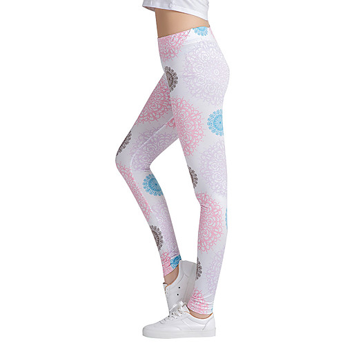 

Women's High Waist Yoga Pants Leggings Bottoms Tummy Control Butt Lift Breathable Pink Yoga Fitness Gym Workout Winter Sports Activewear Stretchy Slim / Athletic / Athleisure