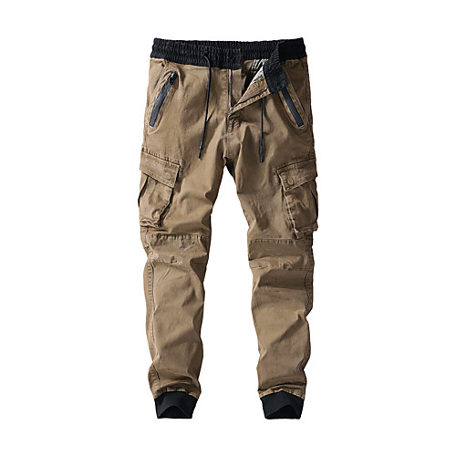 

Men's Hiking Pants Trousers Hiking Cargo Pants Solid Color Outdoor Breathable Thick Anti-tear Multi-Pockets Cotton Bottoms Black Army Green Khaki Dark Blue Hunting Fishing Climbing 28 30 36 38 32