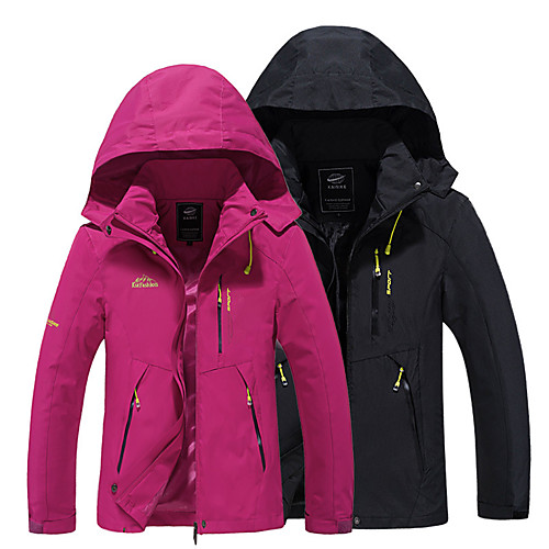 

Women's Hiking Jacket Hiking Windbreaker Winter Outdoor Solid Color Waterproof Lightweight Windproof Breathable Jacket Top Hunting Fishing Climbing Black Purple Red Fuchsia Orange / Quick Dry