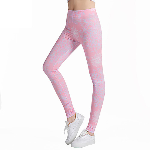 

Women's High Waist Yoga Pants Leggings Bottoms Tummy Control Butt Lift Breathable Pink Yoga Fitness Gym Workout Winter Sports Activewear Stretchy Slim / Athletic / Athleisure
