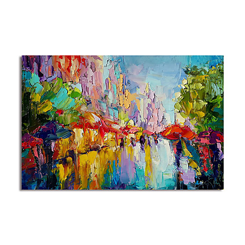 

Oil Painting Hand Painted Horizontal Abstract Modern Stretched Canvas