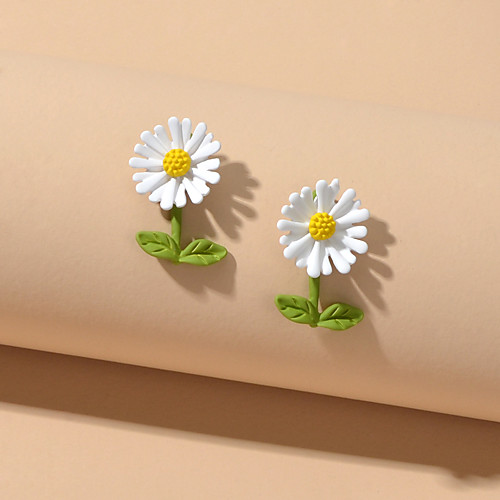 

Women's Stud Earrings Petal Sweet Earrings Jewelry White For Date Vacation