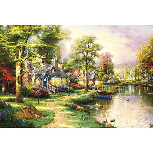 

1000 pcs Lantern House Mood Jigsaw Puzzle Adult Puzzle Jumbo Wooden Adults' Toy Gift