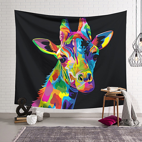 

Wall Tapestry Art Decor Blanket Curtain Hanging Home Bedroom Living Room Decoration Polyester Color Giraffe