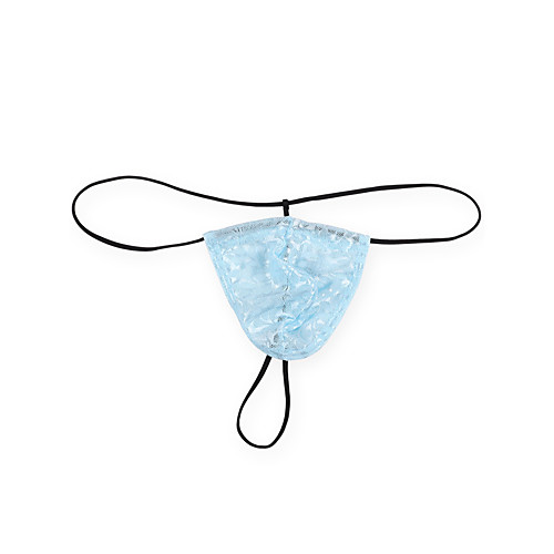 

Men's 1 Piece Hole G-string Underwear - Normal Low Waist Blue M L XL