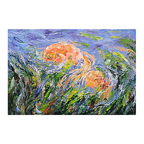 

Oil Painting Hand Painted Horizontal Abstract Modern Rolled Canvas (No Frame)