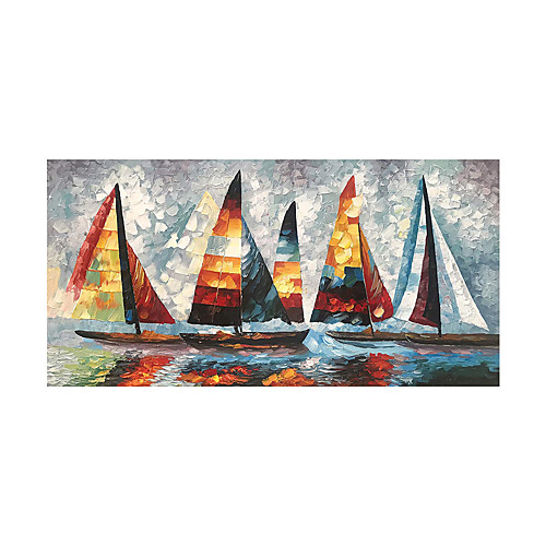 

Oil Painting Hand Painted Horizontal Abstract Landscape Modern Rolled Canvas (No Frame)