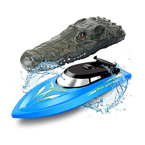 

Remote Control Boats Toy Boats High Speed Waterproof Rechargeable Remote Control / RC for Pools and Lakes Boat Crocodile 2 pcs For Kid's Adults' Gift