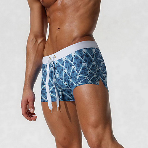 

Men's Swim Shorts Swim Trunks Elastane Board Shorts Breathable Quick Dry Drawstring - Swimming Surfing Water Sports Summer
