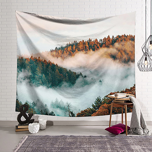 

Wall Tapestry Art Decor Blanket Curtain Hanging Home Bedroom Living Room Decoration Polyester Sea of Clouds Forest Sunshine