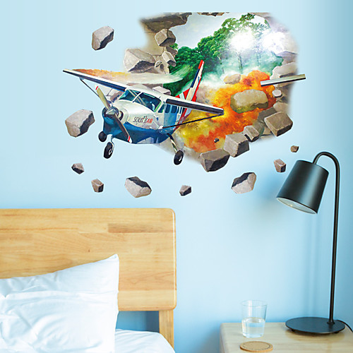 

3D / Animals Wall Stickers Bedroom / Kids Room & kindergarten, Pre-pasted PVC Home Decoration Wall Decal 1pc