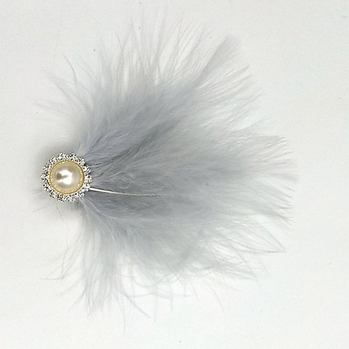 

Glitters Pearl Feathers Headpiece with Feather / Pearl One Pair × 2 Special Occasion / Party / Evening Headpiece