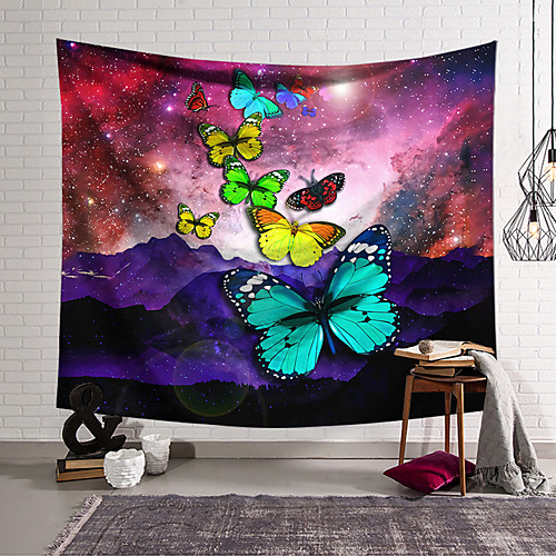 

Wall Tapestry Art Decor Blanket Curtain Hanging Home Bedroom Living Room Decoration Polyester Butterfly