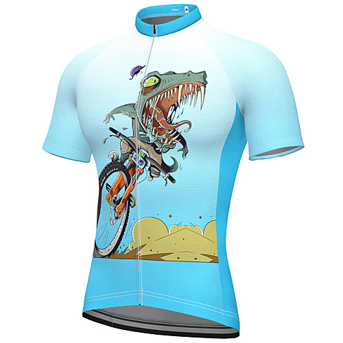 

21Grams Men's Short Sleeve Cycling Jersey Spandex Blue Bike Top Mountain Bike MTB Road Bike Cycling Breathable Quick Dry Sports Clothing Apparel / Athleisure