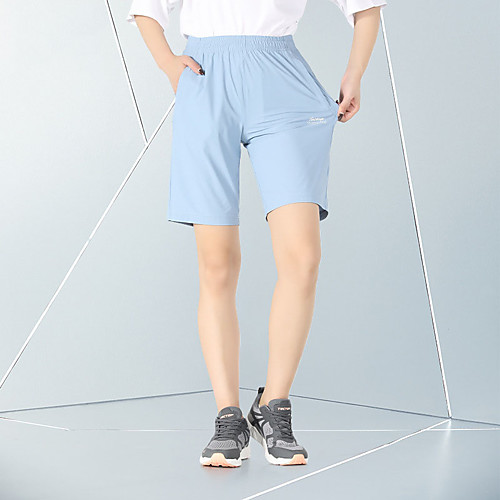 

Women's Hiking Shorts Solid Color Summer Outdoor Regular Fit Quick Dry Breathable Soft Comfortable Spandex Shorts Black Blue Fishing Camping / Hiking / Caving Traveling S M L XL XXL / Zipper Pocket