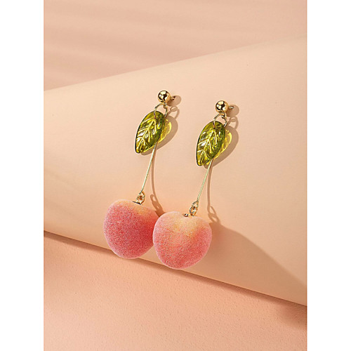 

Women's Drop Earrings Earrings Fruit Korean Cute Sweet Earrings Jewelry Blushing Pink For Gift Date Vacation 1 Pair