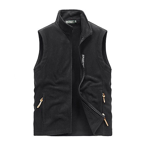 

Men's Fishing Vest Thermal Warm Lightweight Breathable Vest / Gilet Winter Camping & Hiking Traveling Fishing / Cotton / Sleeveless / Quick Dry / Solid Colored / Fleece