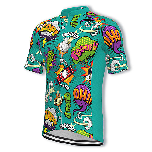 

21Grams Men's Short Sleeve Cycling Jersey Spandex Green Bike Top Mountain Bike MTB Road Bike Cycling Breathable Quick Dry Sports Clothing Apparel / Athleisure