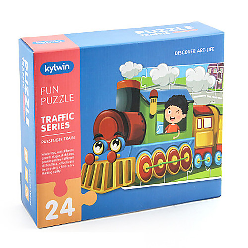 

24 pcs Train Jigsaw Puzzle Educational Toy Gift Adorable Parent-Child Interaction Cardboard Paper Kid's Child's Toy Gift