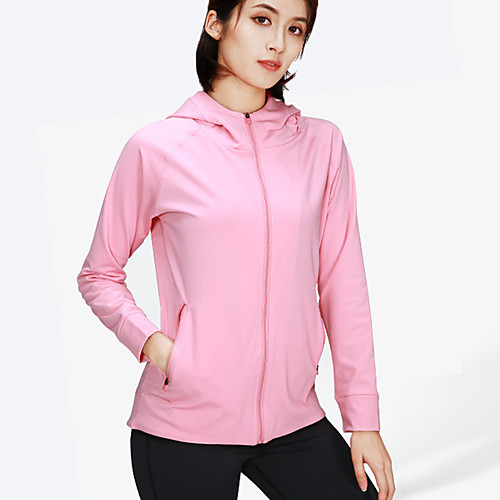 

Women's Long Sleeve Running Track Jacket Hoodie Jacket Full Zip Jacket Athleisure Wear Top Athletic Athleisure Winter Spandex Breathable Quick Dry Soft Fitness Gym Workout Running Jogging Sportswear