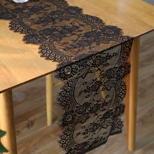 

Table Cloth Cotton Christmas Lace Solid Colored Tabel cover Table decorations for Christmas rectangule 35300 cm White lace table runner 1 pcs