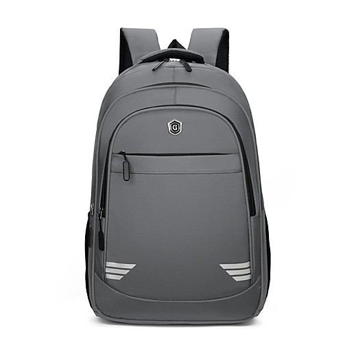 

Men's Oxford Cloth Rucksack Commuter Backpack Large Capacity Zipper Daily Backpack Black Blue Gray