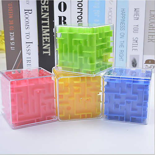 

3d maze magic speed cube, transparent six sided puzzle, rolling ball game