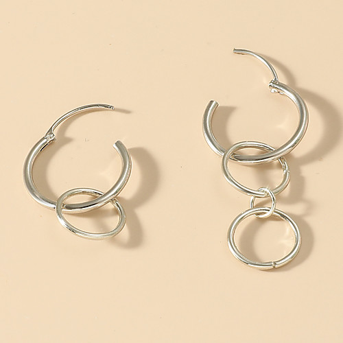 

Men's Women's Mismatch Earrings Ear Clips Drop Stylish Punk European Trendy Stainless Steel Earrings Jewelry Silver For Party Evening Street Prom Date Festival