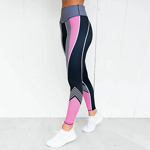 

Activewear Pants Printing Solid Women's Training Running Natural Polyester