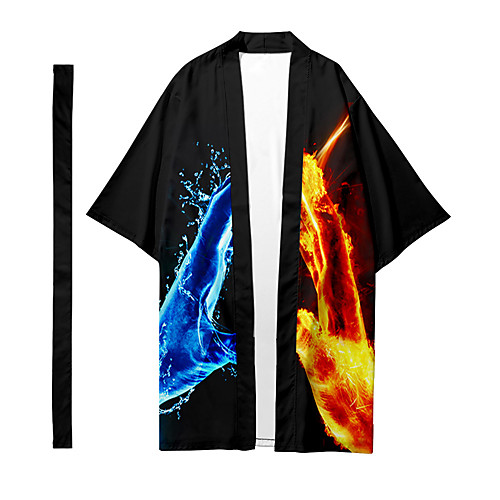 

Men's Shirt 3D Print Lightning 3D Print Long Sleeve Casual Tops Casual Fashion Breathable Comfortable Black