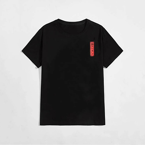

Men's T shirt Hot Stamping Cat Graphic Prints Animal Print Short Sleeve Daily Tops 100% Cotton Basic Fashion Classic Black