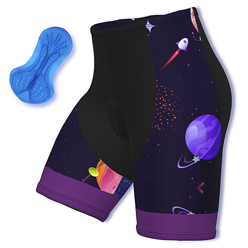 

21Grams Men's Cycling Shorts Spandex Bike Padded Shorts / Chamois Breathable Quick Dry Sports Galaxy Purple Mountain Bike MTB Road Bike Cycling Clothing Apparel Bike Wear / Athleisure