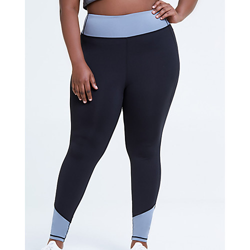 

Women's Plus Size Solid Color Sporty Yoga Ankle-Length Leggings Black
