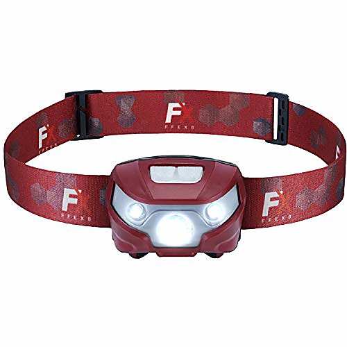 

super bright usb rechargeable led headlamp - waterproof headlamp with white & red light - comfortable headlamp best equipment for running, camping, hunting - children & adults, 2 years warranty