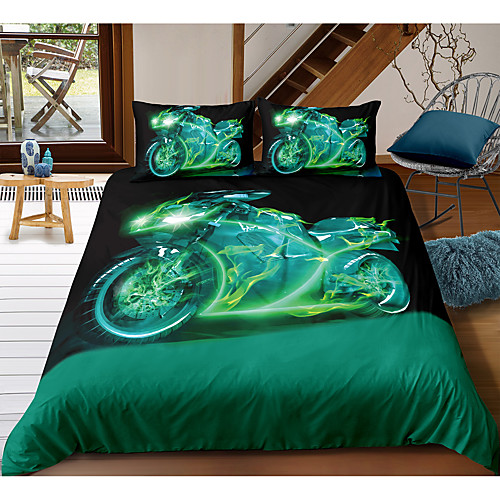 

Moto 3-Piece Duvet Cover Set Hotel Bedding Sets Comforter Cover with Soft Lightweight Microfiber, Include 1 Duvet Cover, 2 Pillowcases for Double/Queen/King(1 Pillowcase for Twin/Single)