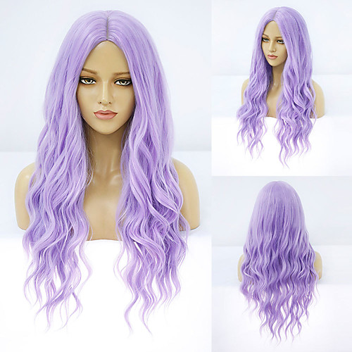 

Synthetic Wig Deep Wave Middle Part Wig Medium Length A10 A1 A2 A3 A4 Synthetic Hair Women's Cosplay Party Fashion Purple