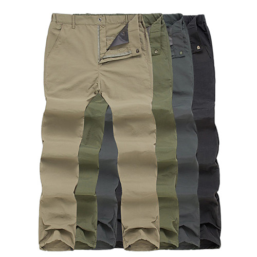 

Men's Hiking Pants Trousers Outdoor Waterproof Lightweight Breathable Comfort Pants / Trousers Bottoms Black Army Green Grey Khaki Hunting Fishing Climbing S M L XL XXL / Quick Dry / Plus Size