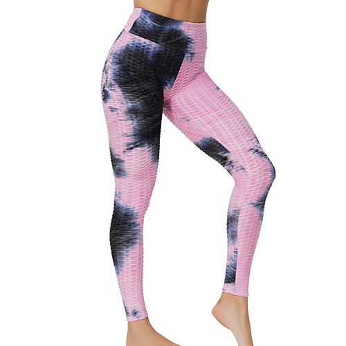 

Women's Plus Size Tie Dye Sporty Yoga Ankle-Length Leggings White