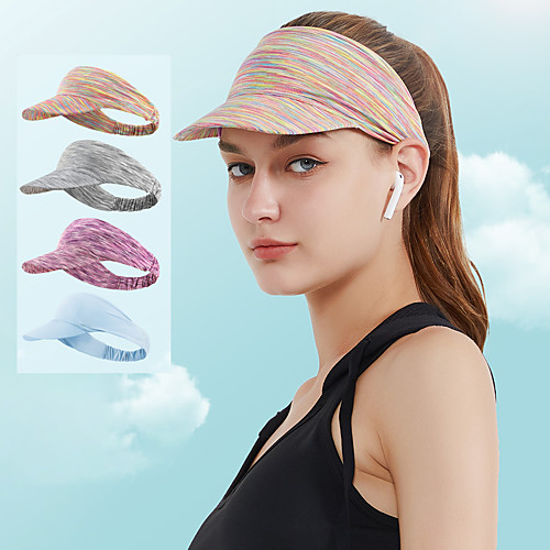 

Women's Visor 1 PCS Outdoor Portable Sunscreen Breathable Soft Hat Patchwork Polyester / Cotton Blend Purple Fuchsia Grey for Fishing Climbing Beach