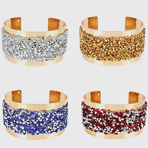 

Women's Cuff Bracelet Classic Star Statement Trendy Imitation Diamond Bracelet Jewelry White / Blue / Red For Festival