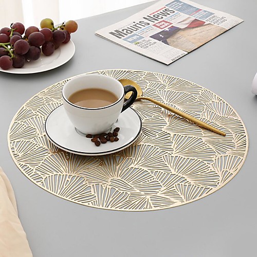 

Coaster Heatproof Nordic Placemat PVC Cushion Hollow Table Mat Modern Style Insulation Pad Household Table Mat