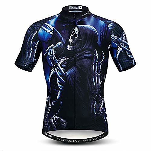 

mens cycling jersey tops 3d print biking shirts short sleeve full zipper bicycle jacket pockets lycra cuff - - s = (height 165/170 cm weight 50 kg / 125lbs)