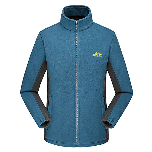 

Men's Hiking Fleece Jacket Winter Outdoor Lightweight Breathable Quick Dry Soft Outerwear Jacket Top Fishing Climbing Camping / Hiking / Caving Black Red Army Green Blue Grey