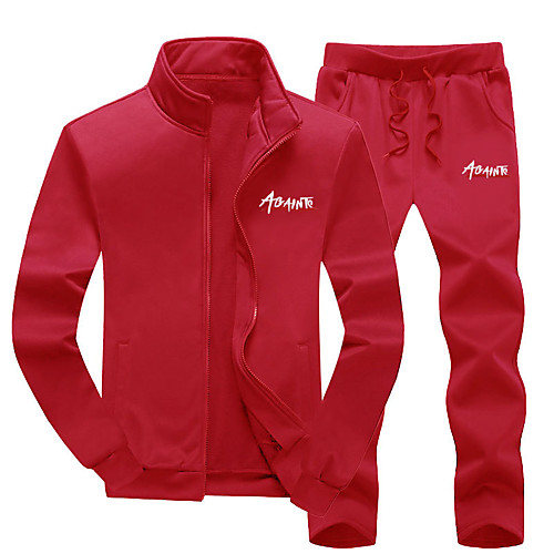 

Men's Sweatsuit 2 Piece Set Elastic Waistband Stand Collar Sport Athleisure Clothing Suit Long Sleeve Breathable Soft Comfortable Exercise & Fitness Everyday Use Outdoor Fitness Exercising