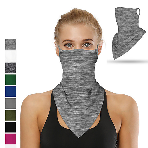 

Sports Mask Women's Men's Sports Mask Solid Colored UV Sun Protection Breathable Quick Dry for Running Jogging Cycling Autumn / Fall Spring Summer Dark Grey White Black