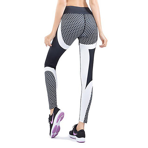 

Activewear Pants Solid Splicing Women's Training Running Natural Polyester