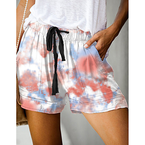 

Women's Stylish Streetwear Comfort Daily Beach Shorts Pants Leopard Dot Short Elastic Waist Print Black / White Blue Red Light Green Light Blue
