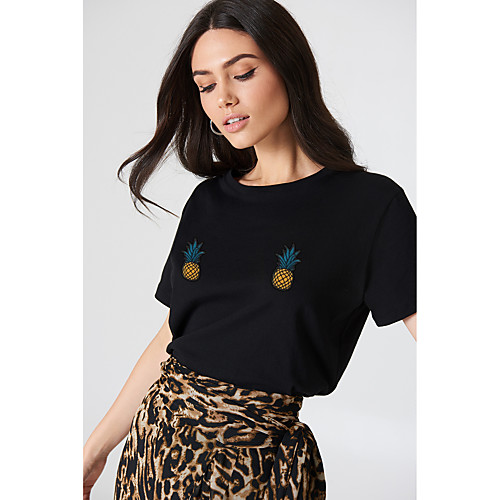 

Women's Tee / T-shirt Pure Color Crew Neck Sport Athleisure T Shirt Top Short Sleeves Breathable Soft Comfortable Everyday Use Street Casual Daily Outdoor