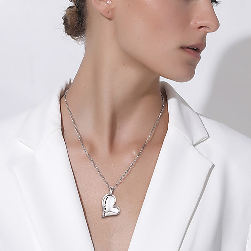 

Women's Men's Pendant Necklace Necklace Heart Romantic Fashion Sweet Titanium Steel Gold Silver 505 cm Necklace Jewelry 1pc For Wedding Gift Engagement Birthday Party Festival